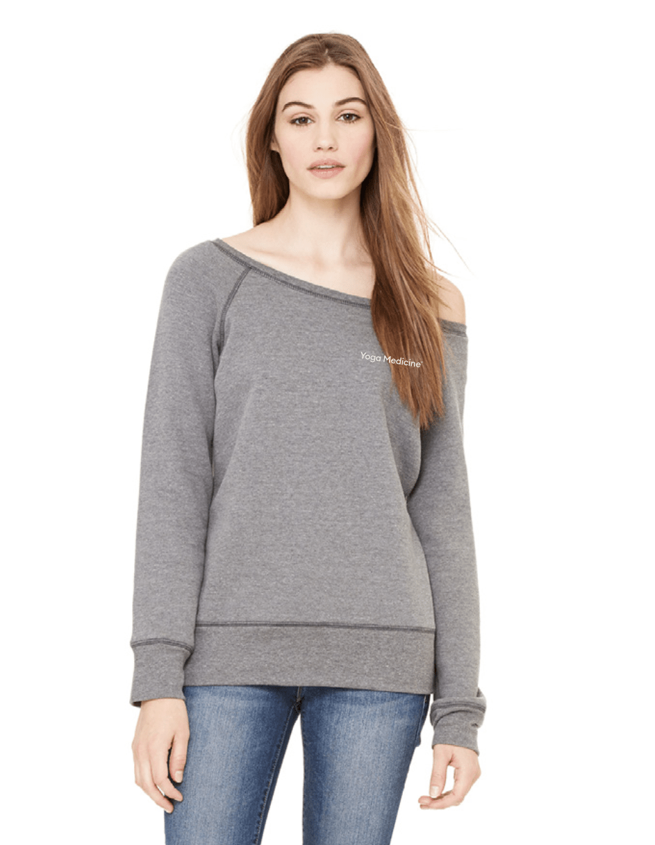 Women's Wide Neck Fleece Sweatshirt - Yoga Medicine